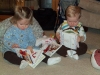 Vivi and Andy reading books