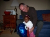 Grandpa and Eden playing with her balloon