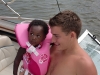Uncle Colin and Eden on the boat