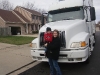 Andy and Mommy with the Big Truck!