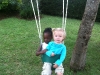 Eden and Ellana on the swing