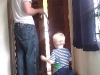 Andy helping Daddy fix the door